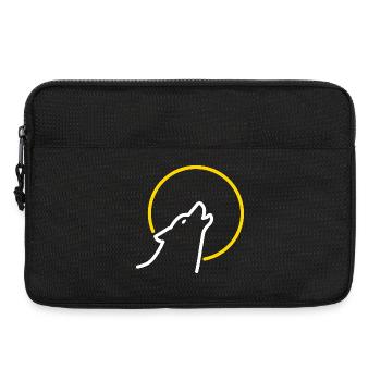 Wolf at full moon - Laptop bag 13" - black - Front