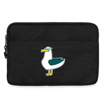 Cool seagull with sunglasses - Laptop bag 13" - black - Front