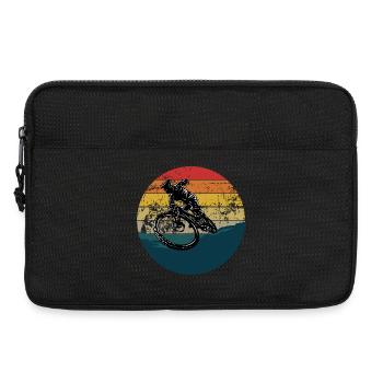 Cascade cycliste en VTT rétro VTT de descente - Sacoche pour ordinateur portable 13 pouces - noir - Devant