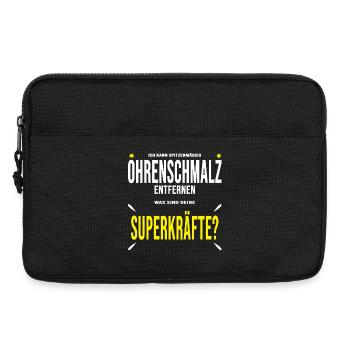 Ohrenarzt hören Ohren Ohr Geschenk lustig - Laptoptasche 13" - Schwarz - Vorne