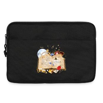 old book with spells & magic accessories - Laptop bag 13" - black - Front