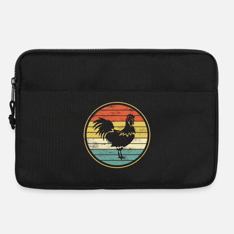 Hahn Huhn Hühner - Laptoptasche 13" - Schwarz