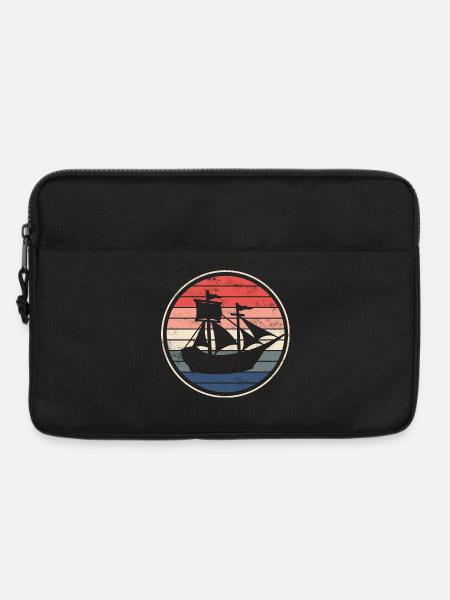 Boot Schiff Segelschiff - Laptoptasche 13" - Schwarz