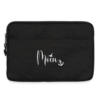 Moin Möwe Anker Platt Dialekt Ostfriesland - Laptoptasche 13" - Schwarz - Vorne