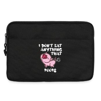 Déclaration porc végétalien - Sacoche pour ordinateur portable 13 pouces - noir - Devant