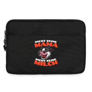 Kuh Vegan Statement Tierschutz - Laptoptasche 13" - Schwarz - Vorne