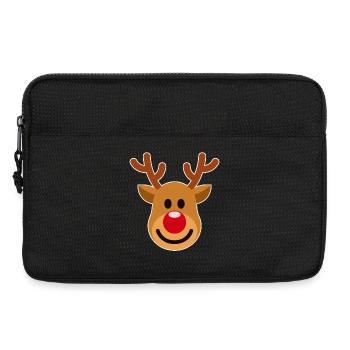 Rudolph Rentier Gesicht Weihnachten - Laptoptasche 13" - Schwarz - Vorne