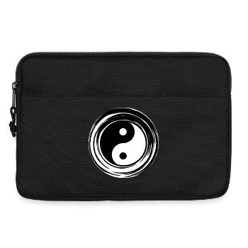 Yin-Yang White - Laptop bag 13" - black - Front