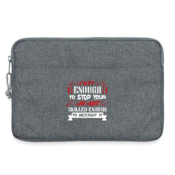 Drôle de cadeau de devis d’ambulancier paramédical pour l’infirmière de l’AIIC de l’EMT - Sacoche pour ordinateur portable 13 pouces - gris chiné - Devant