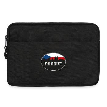 Prag Czechia Skyline Silhouette Tschechische Flagge Trav - Laptoptasche 13" - Schwarz - Vorne