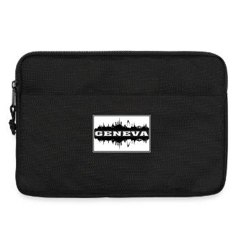 Genf Schweiz Reise Souvenir Skyline Silhoue - Laptoptasche 13" - Schwarz - Vorne