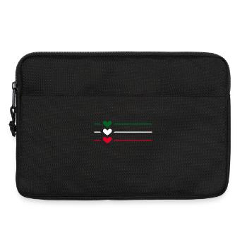 Italy Ornament Heart Line - Laptop bag 13" - black - Front