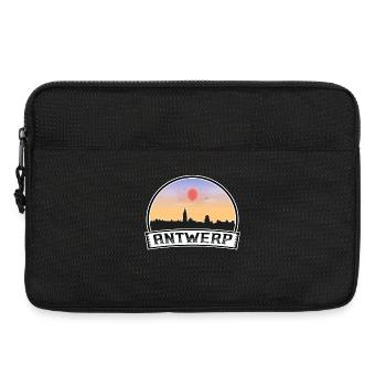 Anvers Belgique Skyline Vintage Sunset Voyage Souv - Sacoche pour ordinateur portable 13 pouces - noir - Devant