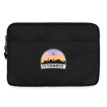 Istanbul Türkei Skyline Vintage Sonnenuntergang Reise Souv - Laptoptasche 13" - Schwarz - Vorne