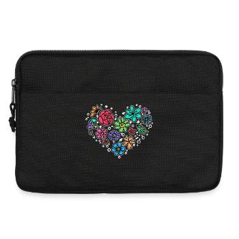 Natur Herz Blühen - Laptoptasche 13" - Schwarz - Vorne