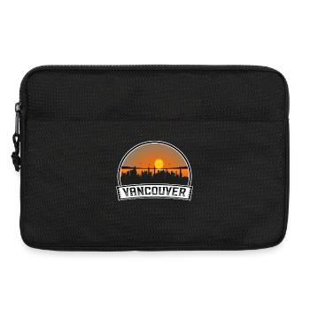 Vancouver Canada Skyline Vintage Sunset Travel Sou - Sacoche pour ordinateur portable 13 pouces - noir - Devant