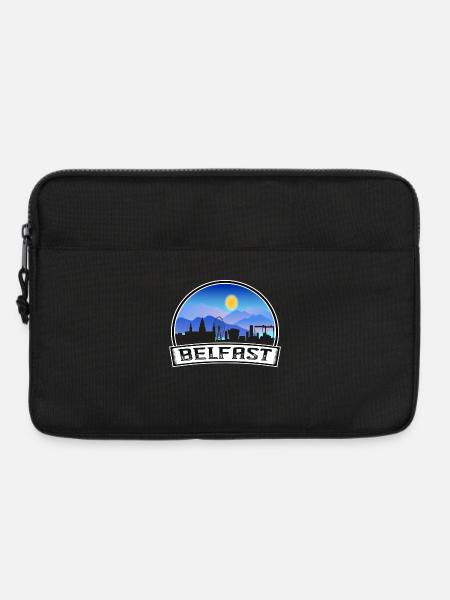Belfast Nordirland Skyline Vintage Sonnenuntergang Tr - Laptoptasche 13" - Schwarz