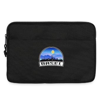 Basel Switzerland Skyline Vintage Sunset Travel So - Laptop bag 13" - black - Front