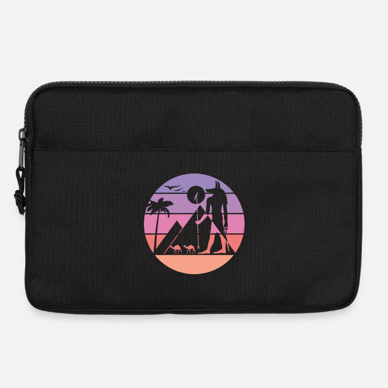 Mythische Silhouette - Anubis - Laptoptasche 13" - Schwarz