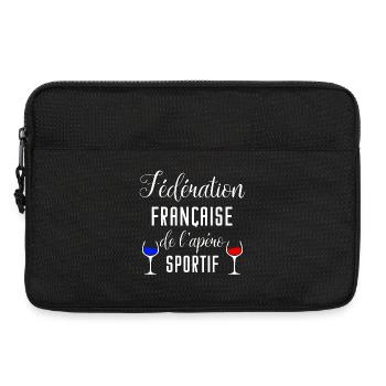 Fédération Française de l'Apéro Sportif - Sacoche pour ordinateur portable 13 pouces - noir - Devant