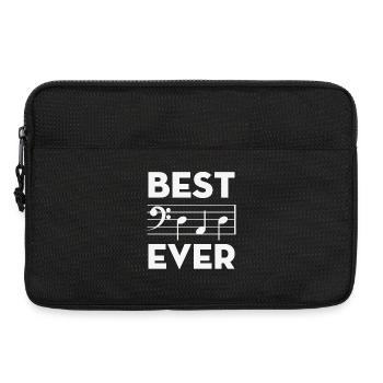 Best Dad Ever Music Note Chords - Laptop bag 13" - black - Front