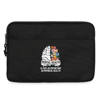 Mental ist genauso wichtig wie physisch - Laptoptasche 13" - Schwarz - Vorne