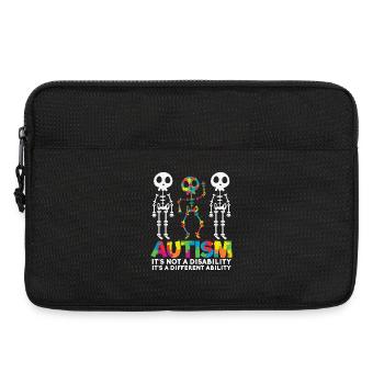 Autism It's Not a Disability Skeleton - Laptop bag 13" - black - Front