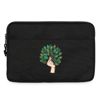 Umwelt Erde Baum Umweltschützer - Laptoptasche 13" - Schwarz - Vorne