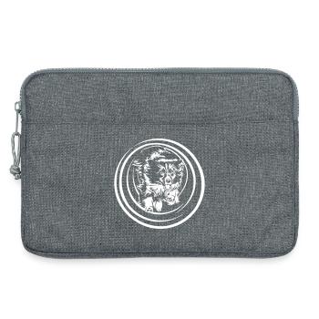 Border Collie « Black Edition » - Sacoche pour ordinateur portable 13 pouces - gris chiné - Devant