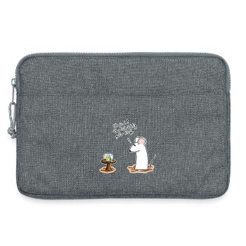 Richtig geiler Stoff - Laptoptasche 13" - Grau meliert - Vorne