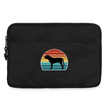 Broholmer Dog Silhouette Vintage Sunset for Dog Lo - Laptop bag 13" - black - Front