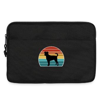 Danish Swedish Farmdog Dog Silhouette Vintage Suns - Laptop bag 13" - black - Front