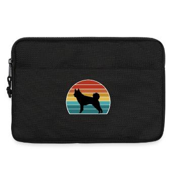 Jamthund Dog Silhouette Vintage Sunset for Dog Lov - Laptop bag 13" - black - Front