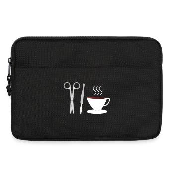 Chirurg Chirurgin Chirurgie OP Kaffee Geschenk - Laptoptasche 13" - Schwarz - Vorne