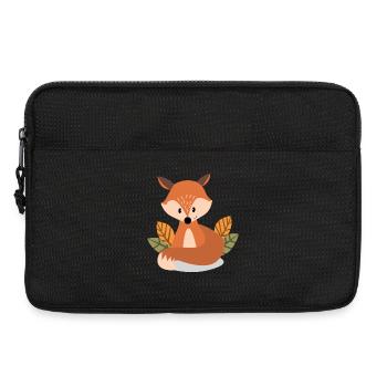 Fox Kawaii Illustration de dessin animé pour les enfants - Sacoche pour ordinateur portable 13 pouces - noir - Devant