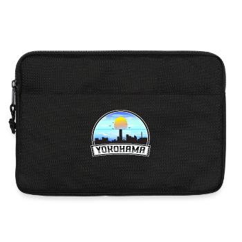 Yokohama Japon Skyline Vintage Sunset Travel Souve - Sacoche pour ordinateur portable 13 pouces - noir - Devant