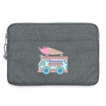 Crème glacée pour enfants - Sacoche pour ordinateur portable 13 pouces - gris chiné - Devant