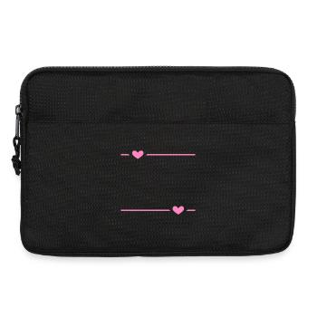 Ornement de stroke de cœur de ligne - Sacoche pour ordinateur portable 13 pouces - noir - Devant