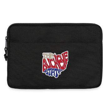 Le nuage de mots de la carte de Buckeye State Ohio - Sacoche pour ordinateur portable 13 pouces - noir - Devant