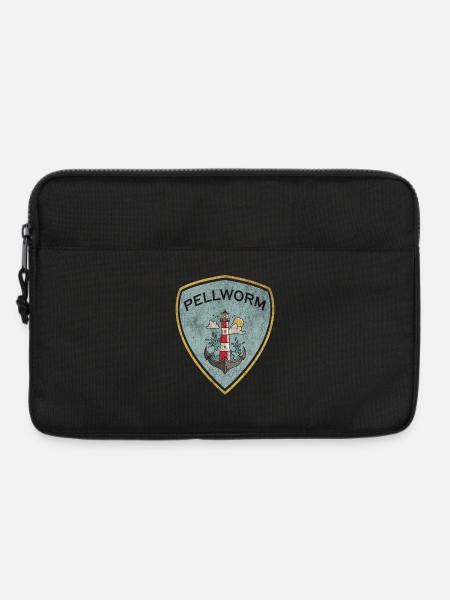 Pellworm Wappen Leuchtturm Design - Laptoptasche 13" - Schwarz