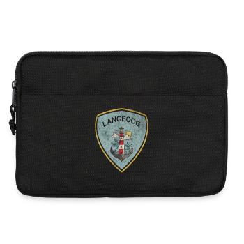 Langeoog Wappen Leuchtturm Design - Laptoptasche 13" - Schwarz - Vorne
