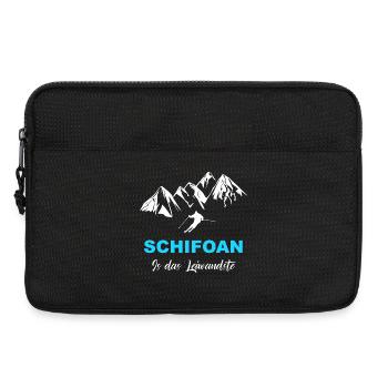 Skifahren Schifoan is das Leiwandste - Laptoptasche 13" - Schwarz - Vorne