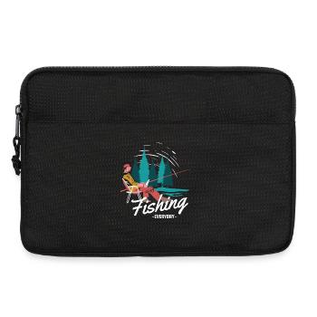 Funny Fishing Quote Fishing Everyday - Laptop bag 13" - black - Front
