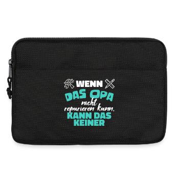 Großvater Humorvoll Statement Opa Enkelkind - Laptoptasche 13" - Schwarz - Vorne