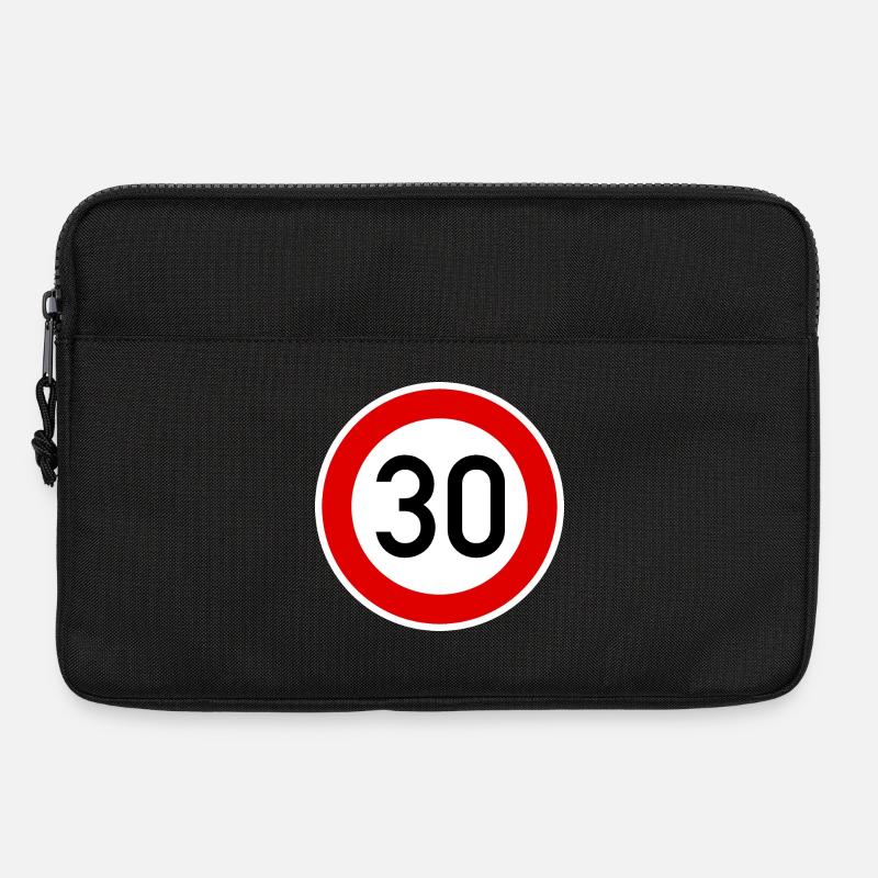 Tempo 30 - Laptoptasche 13" - Schwarz