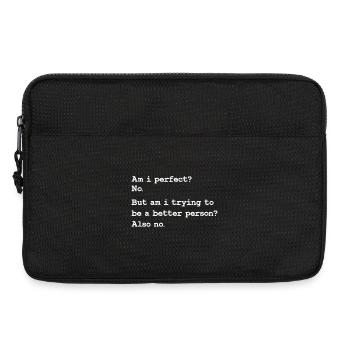 Bin ich perfekt Kein lustiges Zitat - Laptoptasche 13" - Schwarz - Vorne