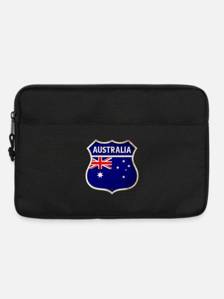 Australien Wappen Flaggen Design - Laptoptasche 13" - Schwarz