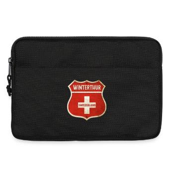 Winterthur Schweiz Wappen Flaggen Design - Laptoptasche 13" - Schwarz - Vorne