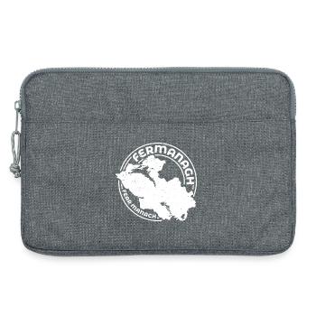 Fermanagh Ireland Map | County Outline Stamp - Laptop bag 13" - heather grey - Front