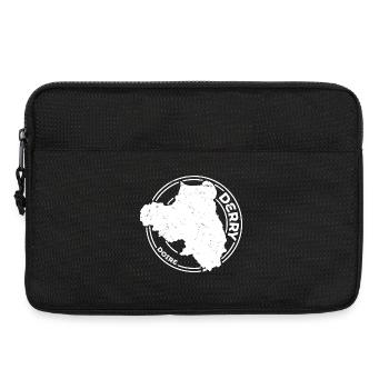 Derry Ireland Map | County Outline Stamp - Laptop bag 13" - black - Front